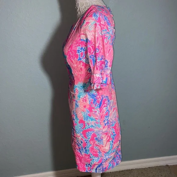 Lilly Pulitzer Fiesta Stretch Dress in Aquadesiac - Picture 11 of 14